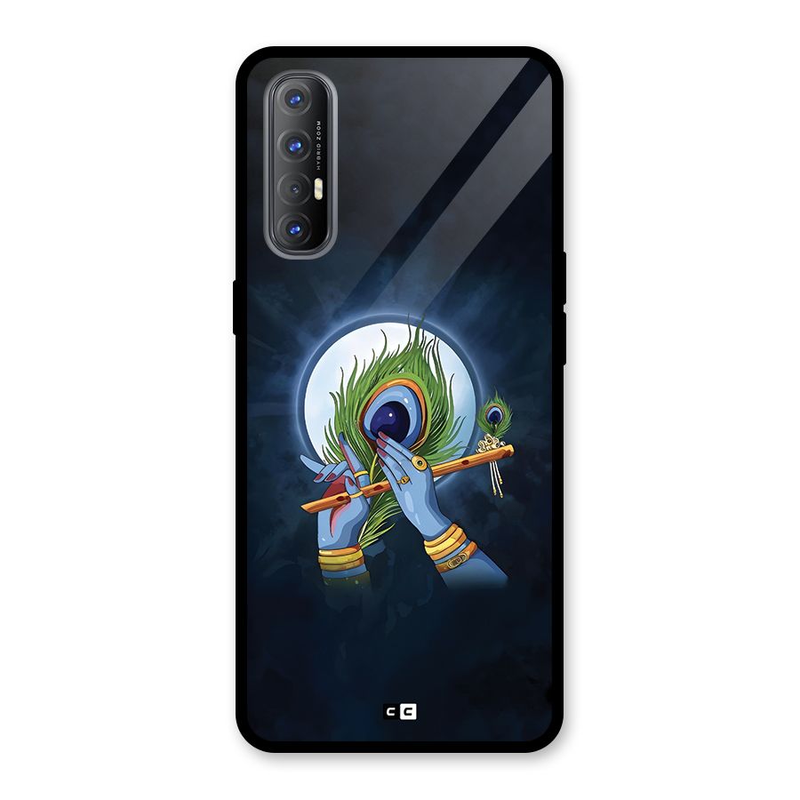 Lord Krishna Flute Glass Back Case for Oppo Reno3 Pro