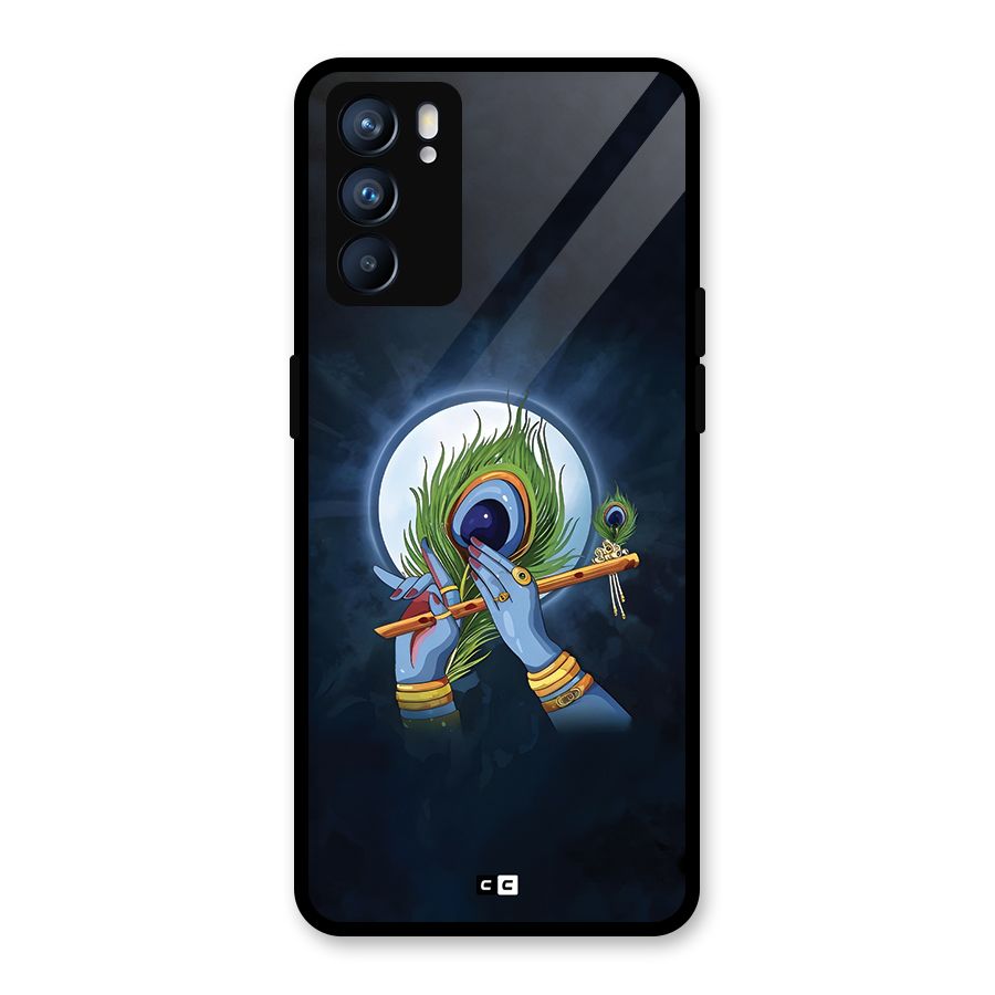 Lord Krishna Flute Glass Back Case for Oppo Reno6 5G