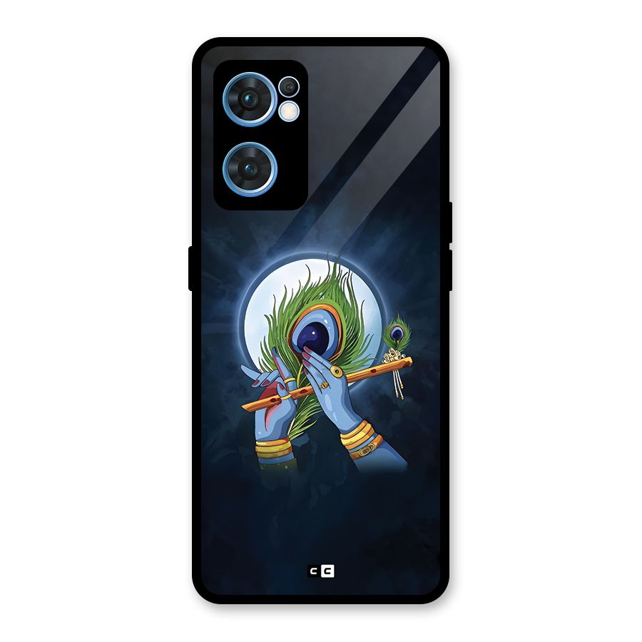 Lord Krishna Flute Glass Back Case for Oppo Reno7 5G