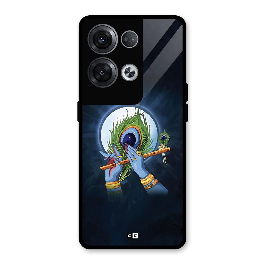 Lord Krishna Flute Glass Back Case for Oppo Reno8 Pro 5G