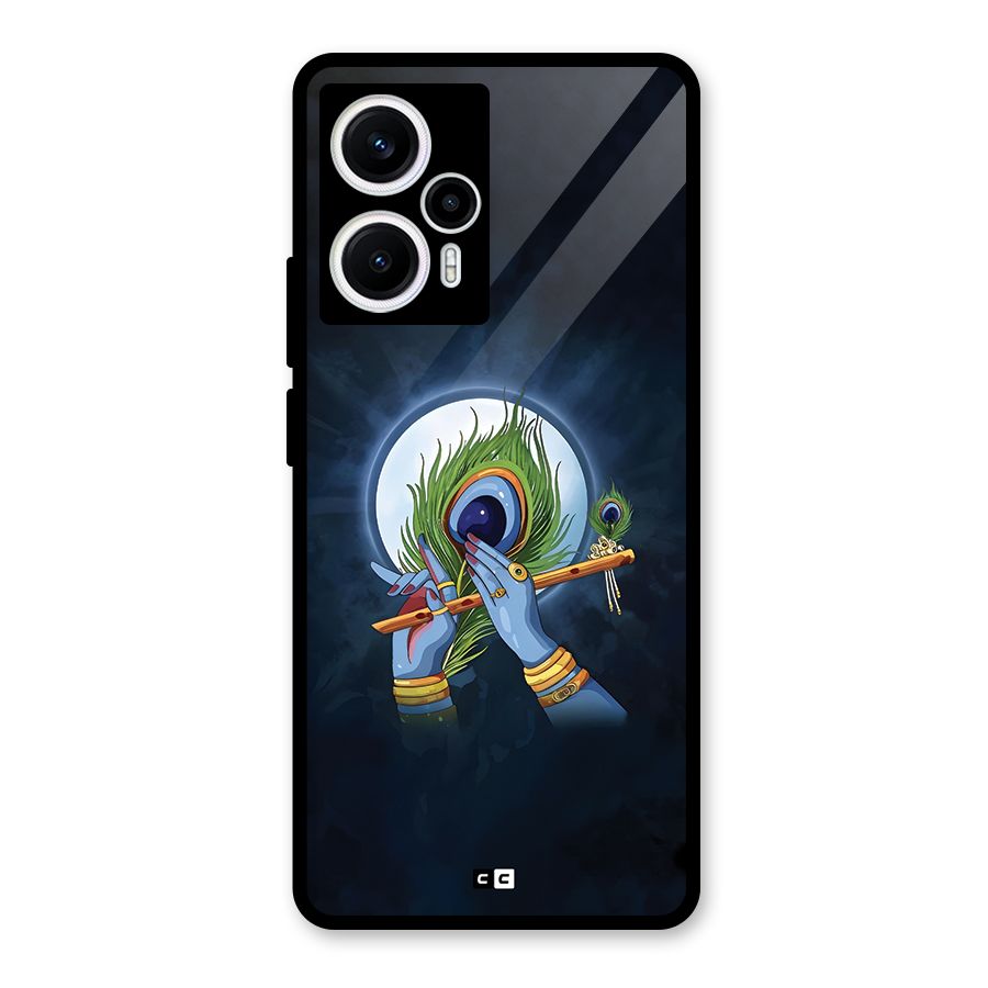 Lord Krishna Flute Glass Back Case for Poco F5