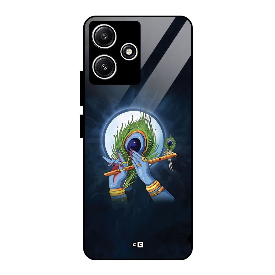 Lord Krishna Flute Glass Back Case for Poco M6 Pro