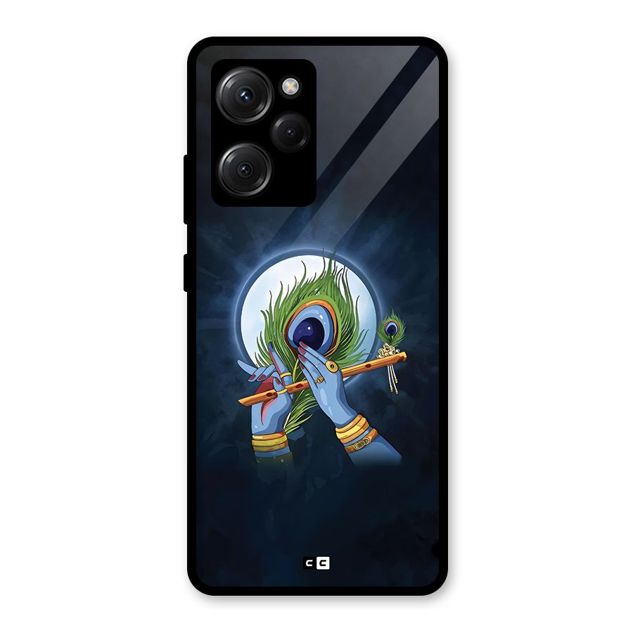 Lord Krishna Flute Glass Back Case for Poco X5 Pro