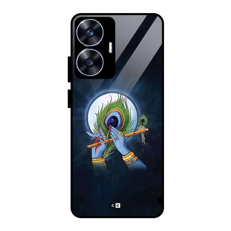 Lord Krishna Flute Glass Back Case for Realme Narzo N55