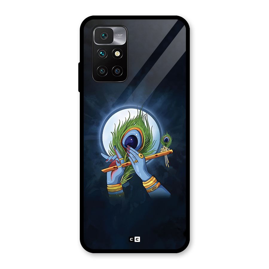 Lord Krishna Flute Glass Back Case for Redmi 10 Prime
