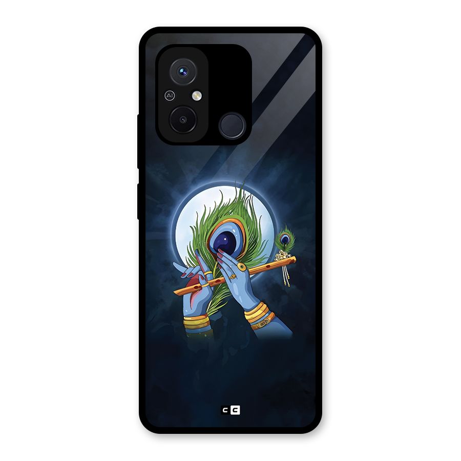 Lord Krishna Flute Glass Back Case for Redmi 12C