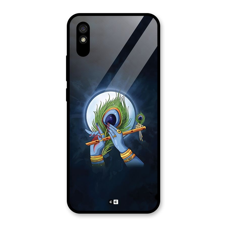 Lord Krishna Flute Glass Back Case for Redmi 9i