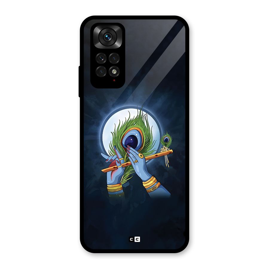 Lord Krishna Flute Glass Back Case for Redmi Note 11S