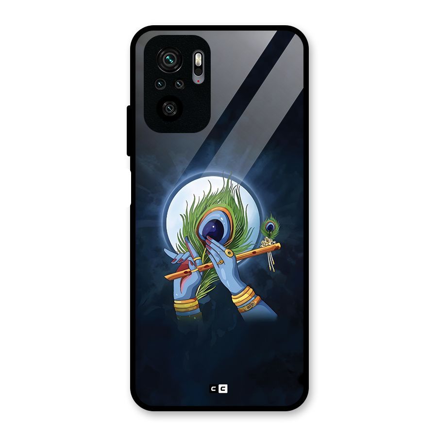 Lord Krishna Flute Glass Back Case for Redmi Note 11 SE
