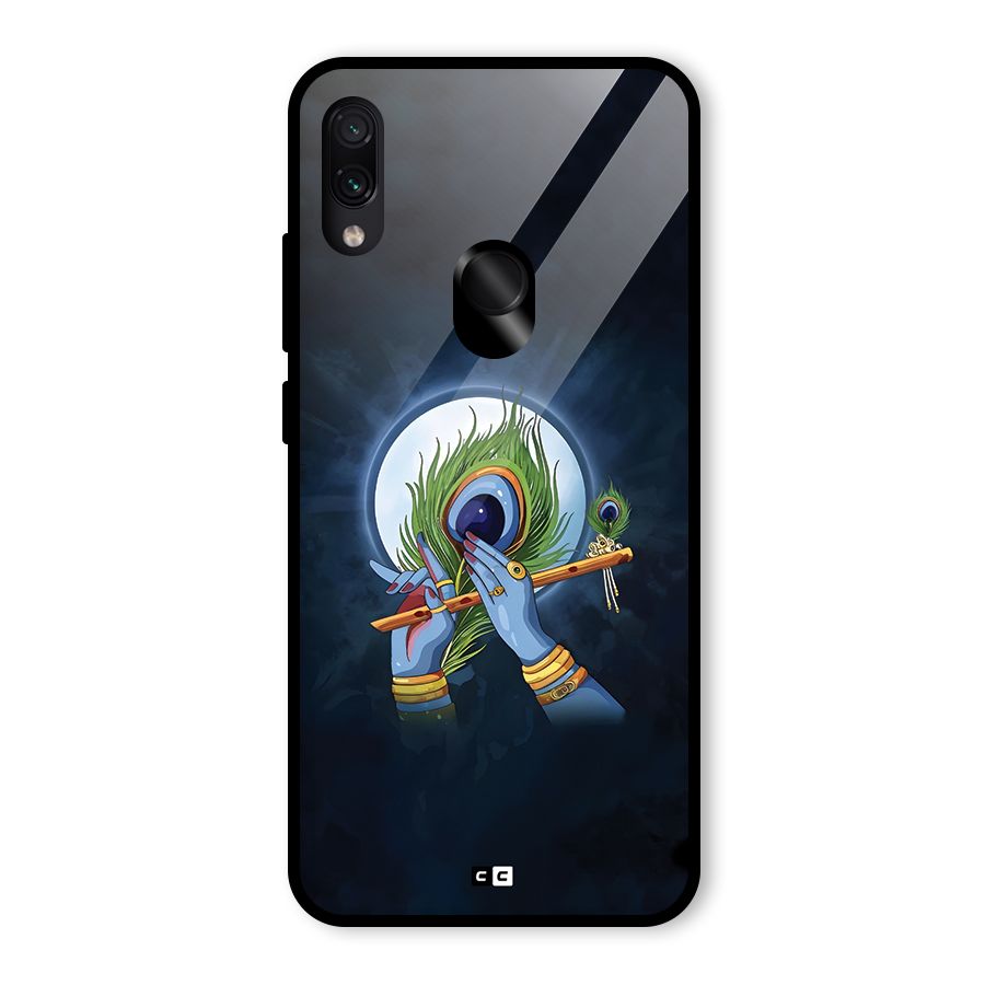Lord Krishna Flute Glass Back Case for Redmi Note 7