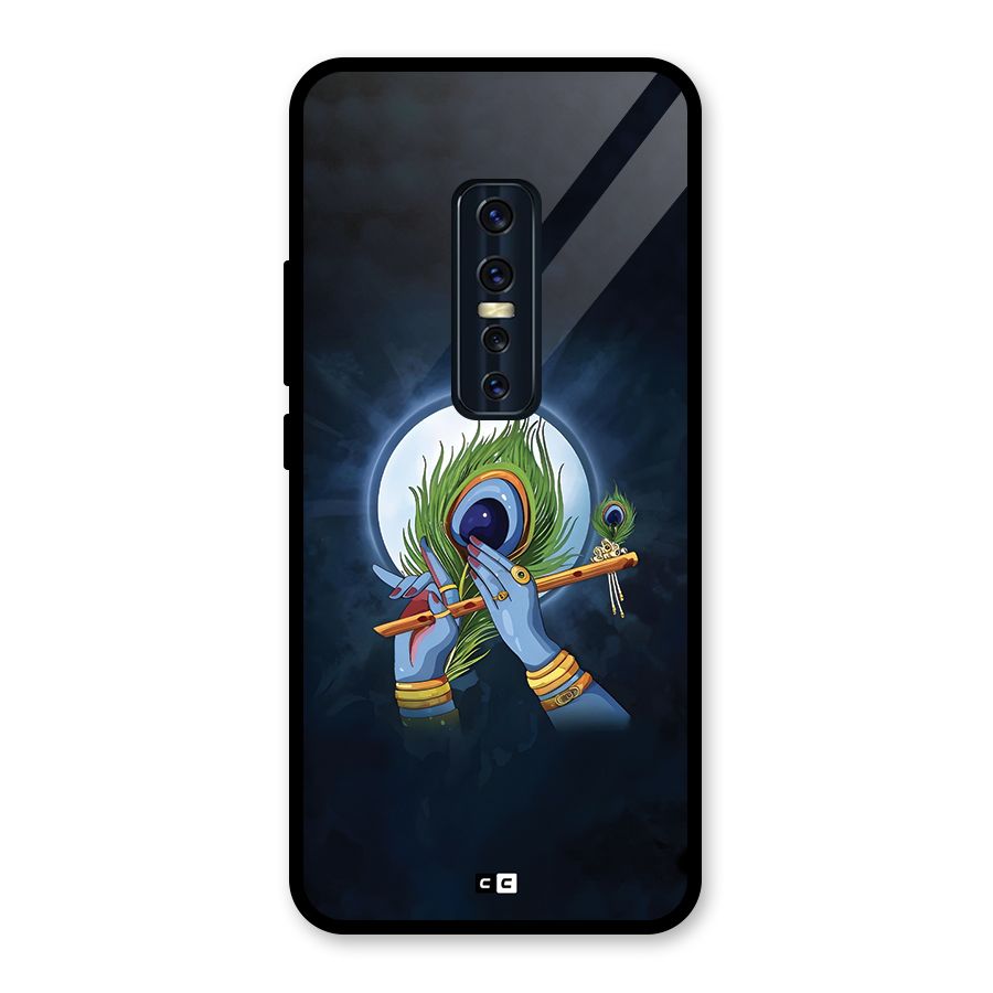 Lord Krishna Flute Glass Back Case for Vivo V17 Pro