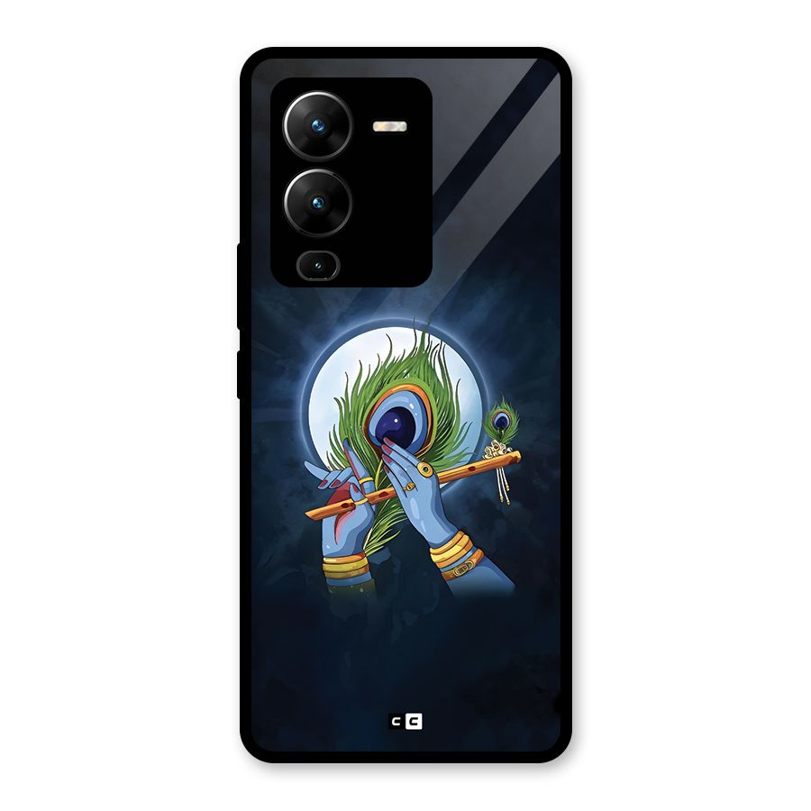 Lord Krishna Flute Glass Back Case for Vivo V25 Pro