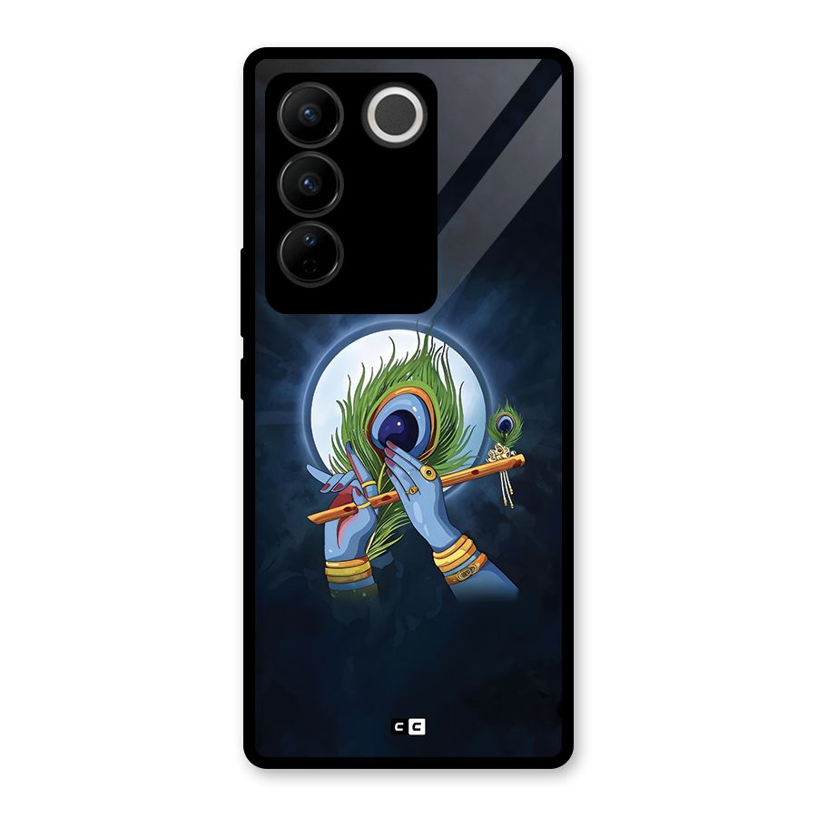 Lord Krishna Flute Glass Back Case for Vivo V27 Pro