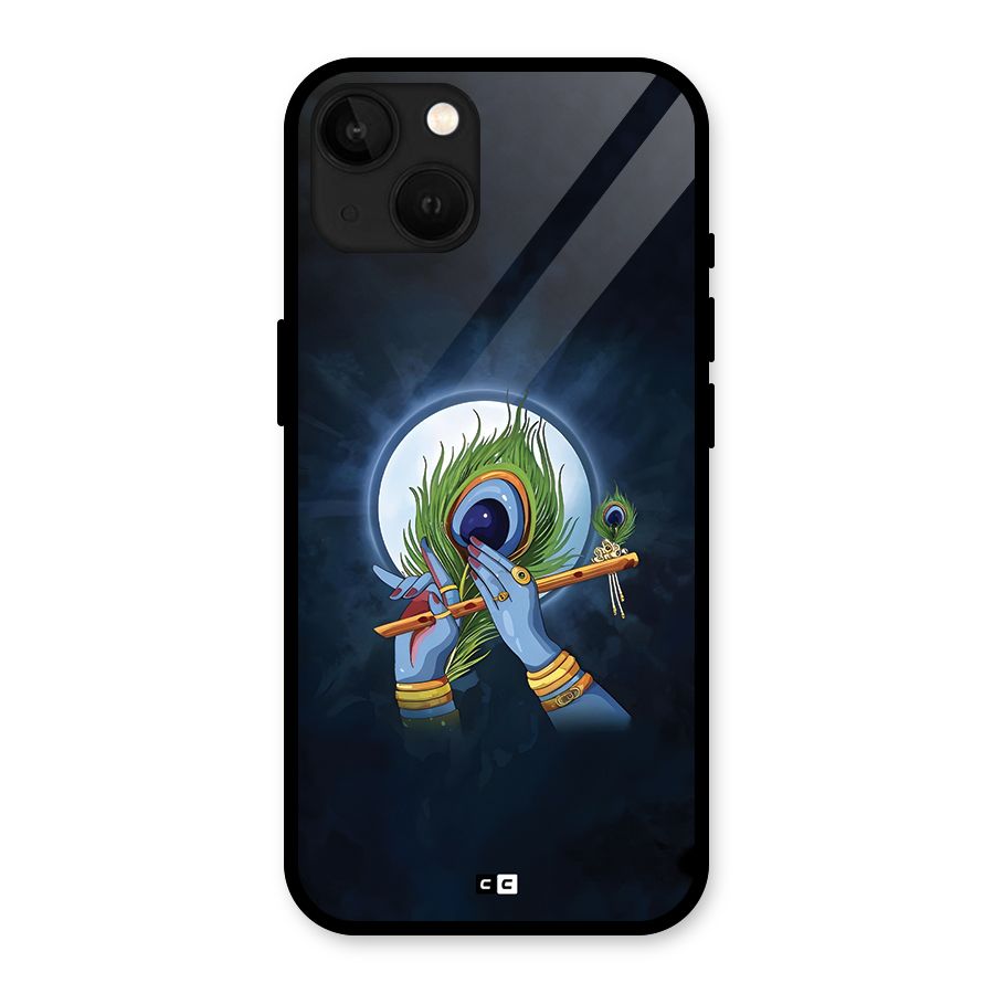 Lord Krishna Flute Glass Back Case for iPhone 13