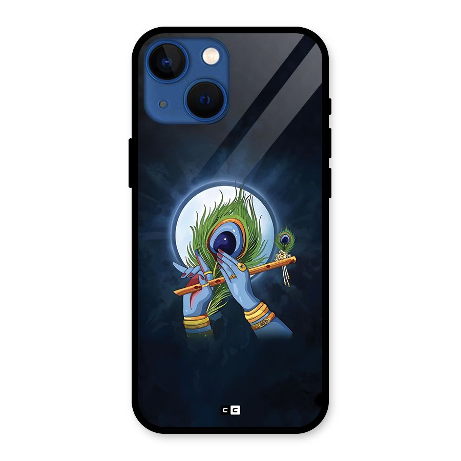 Lord Krishna Flute Glass Back Case for iPhone 13 Mini
