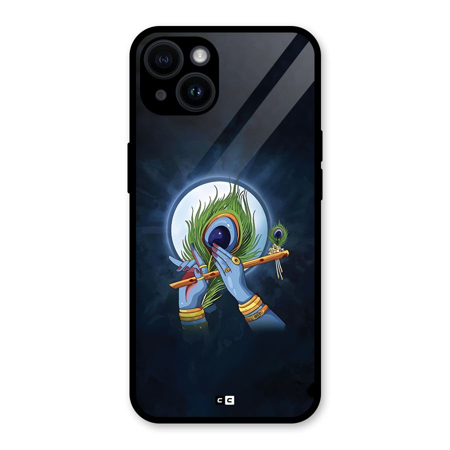 Lord Krishna Flute Glass Back Case for iPhone 14