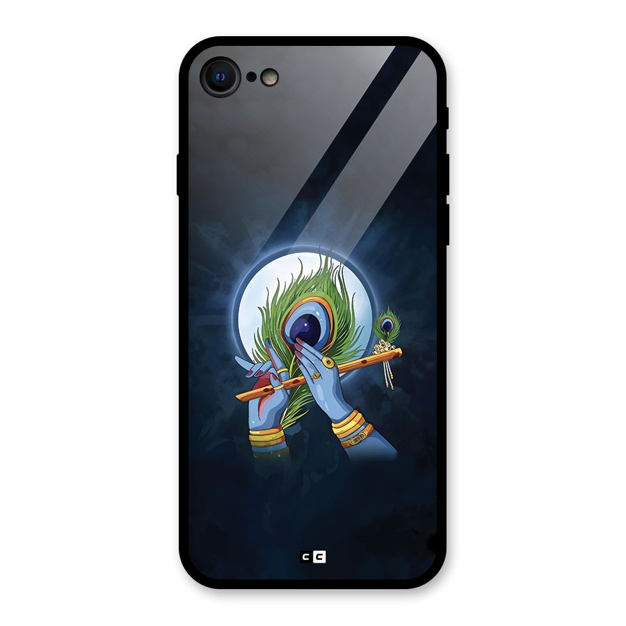 Lord Krishna Flute Glass Back Case for iPhone 8