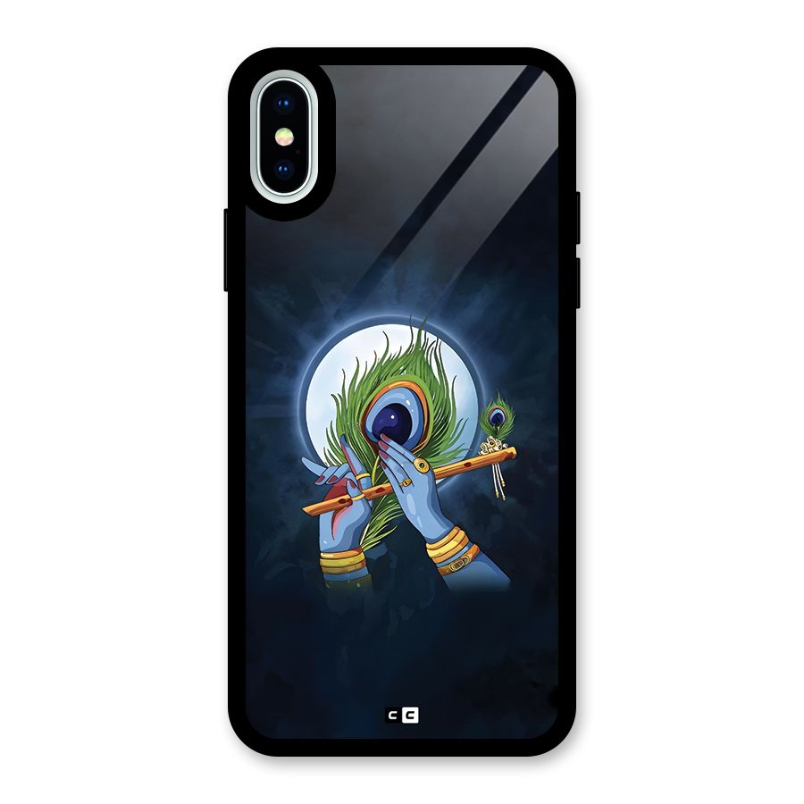 Lord Krishna Flute Glass Back Case for iPhone XS