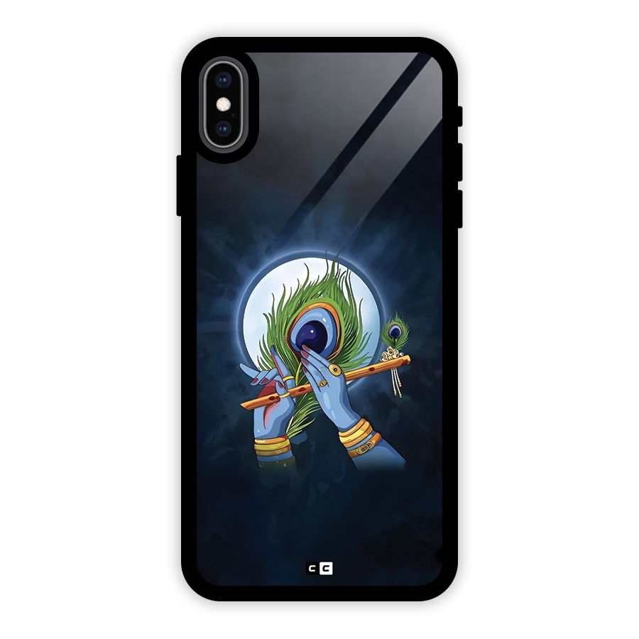 Lord Krishna Flute Glass Back Case for iPhone XS Max
