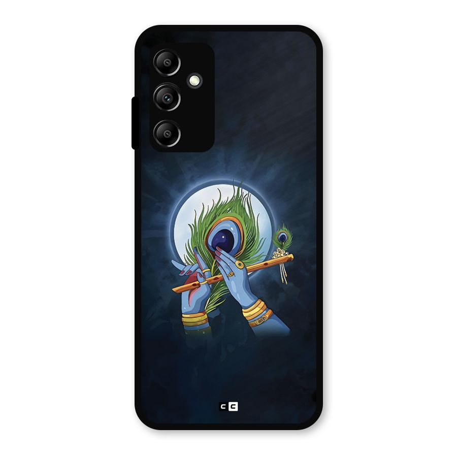 Lord Krishna Flute Metal Back Case for Galaxy A14 5G