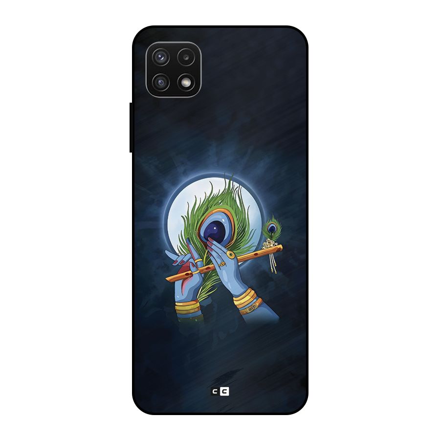 Lord Krishna Flute Metal Back Case for Galaxy A22 5G