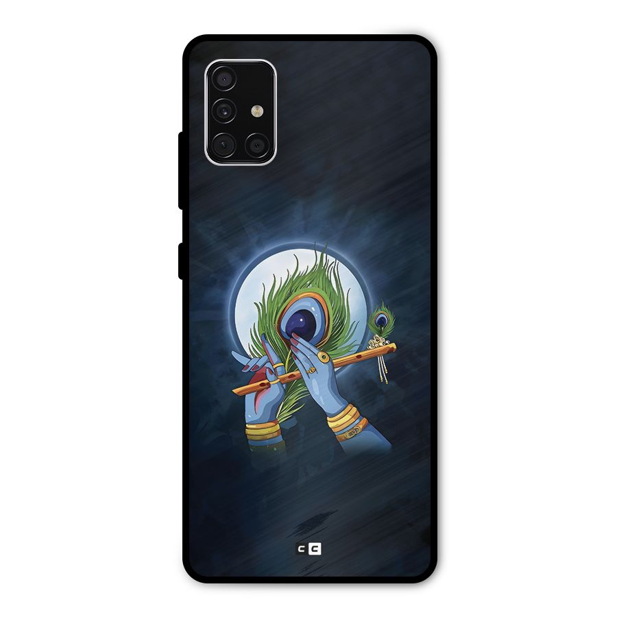 Lord Krishna Flute Metal Back Case for Galaxy A51