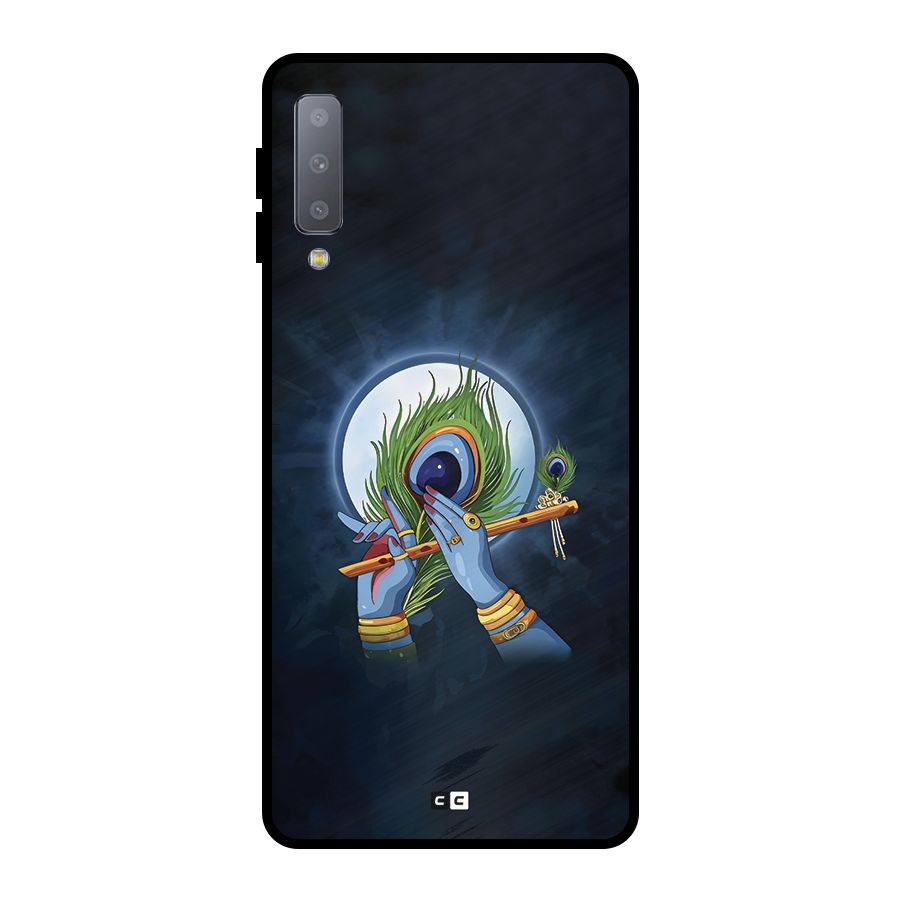 Lord Krishna Flute Metal Back Case for Galaxy A7 (2018)