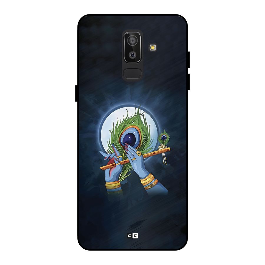 Lord Krishna Flute Metal Back Case for Galaxy J8