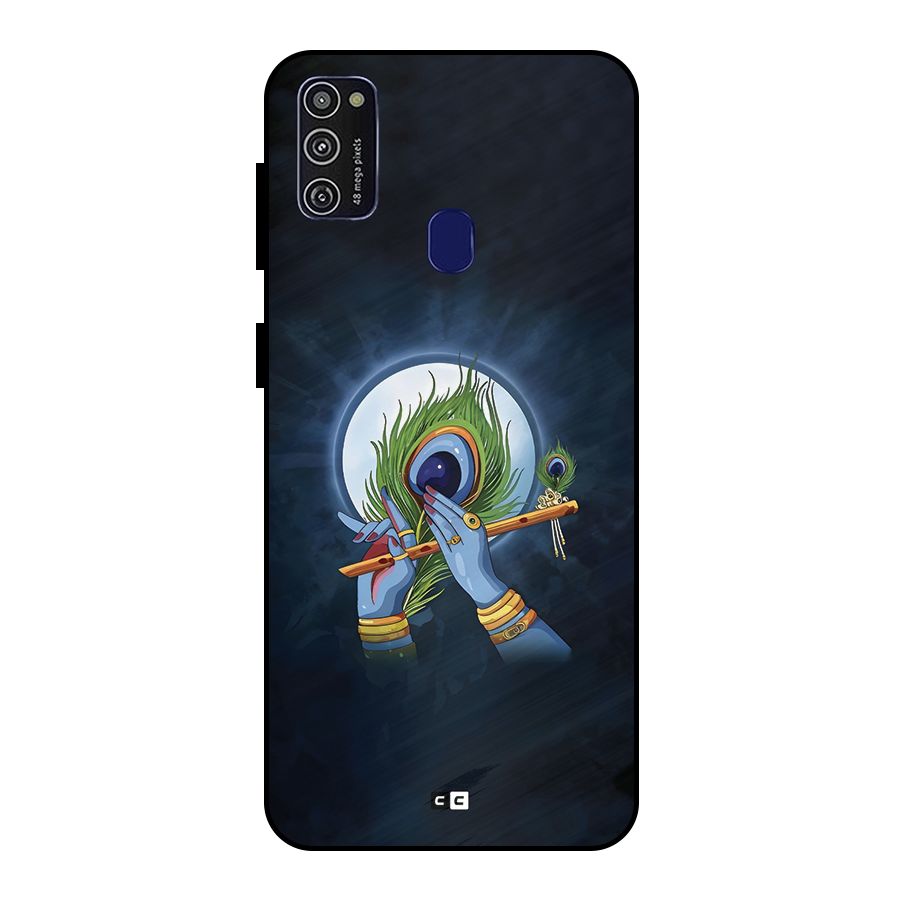 Lord Krishna Flute Metal Back Case for Galaxy M30s