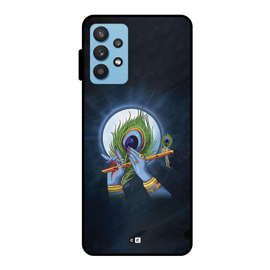 Lord Krishna Flute Metal Back Case for Galaxy M32 5G