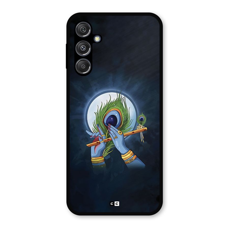 Lord Krishna Flute Metal Back Case for Galaxy M34 5G