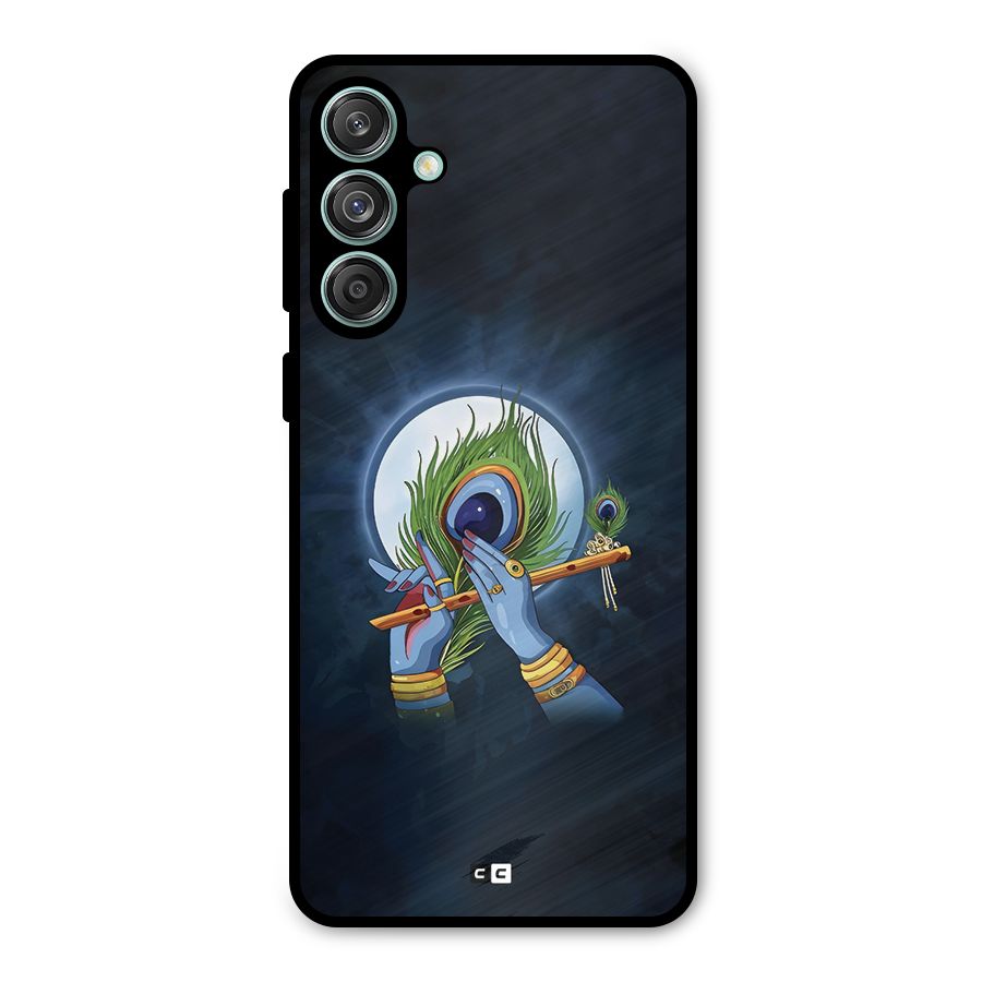 Lord Krishna Flute Metal Back Case for Galaxy M55 5G