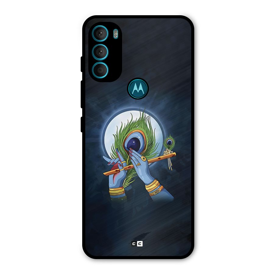 Lord Krishna Flute Metal Back Case for Moto G71 5G