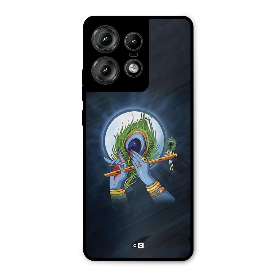 Lord Krishna Flute Metal Back Case for Motorola Edge 50 Pro