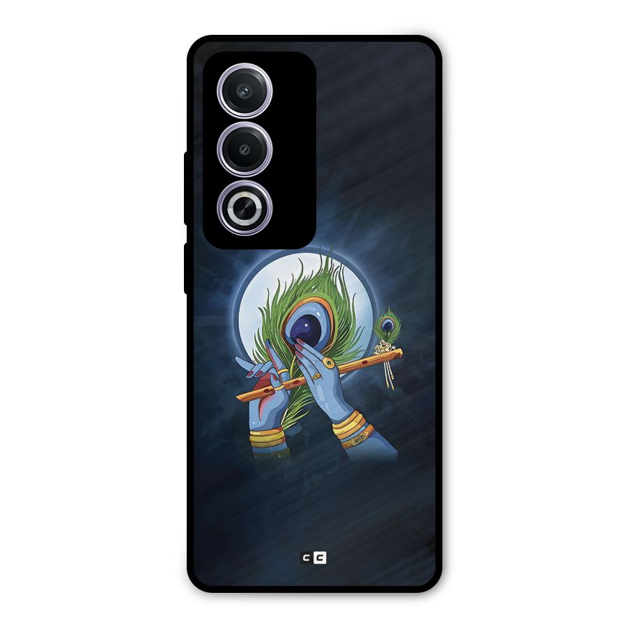Lord Krishna Flute Metal Back Case for Oppo A3 Pro