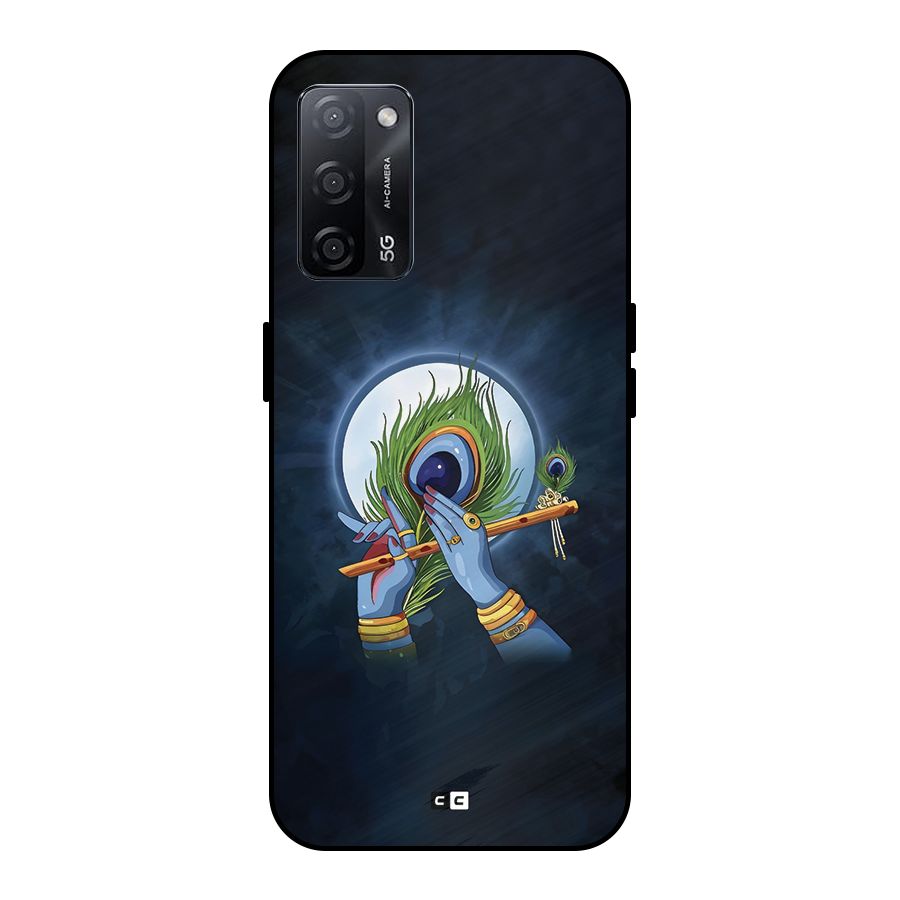 Lord Krishna Flute Metal Back Case for Oppo A53s 5G