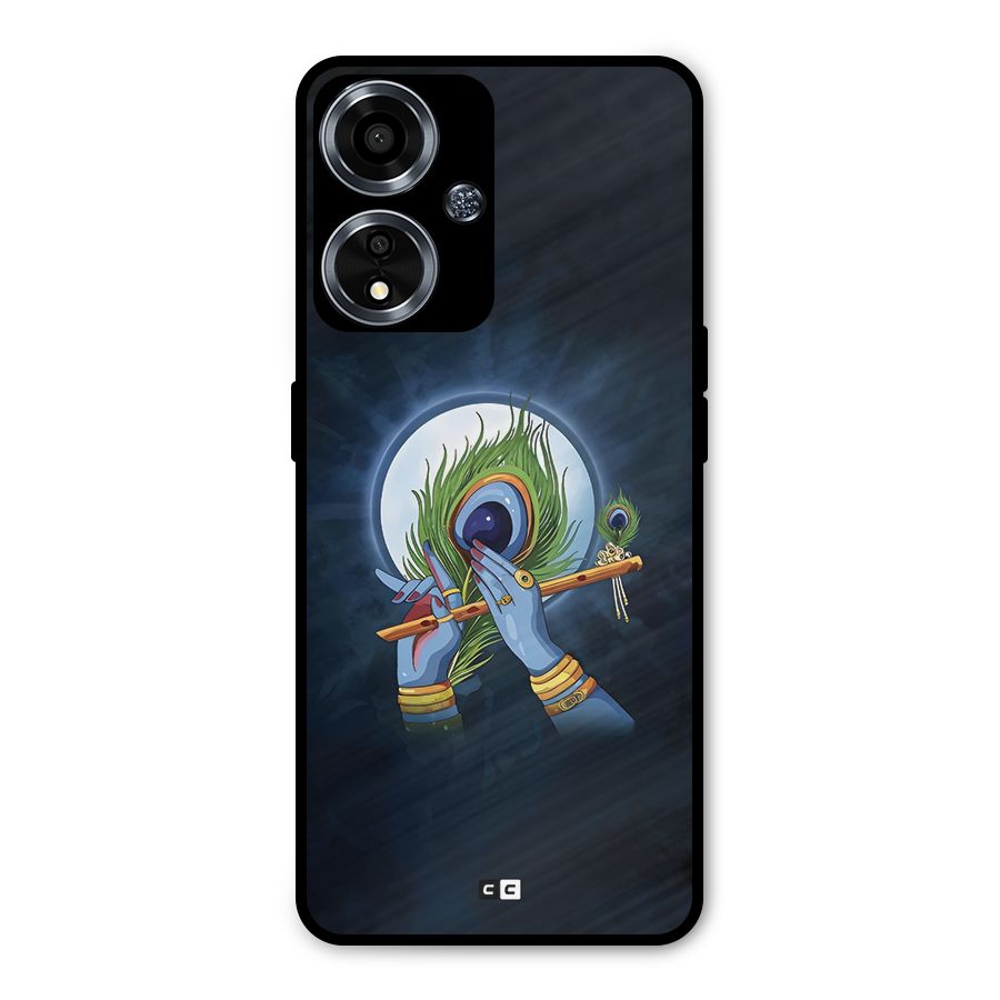 Lord Krishna Flute Metal Back Case for Oppo A59