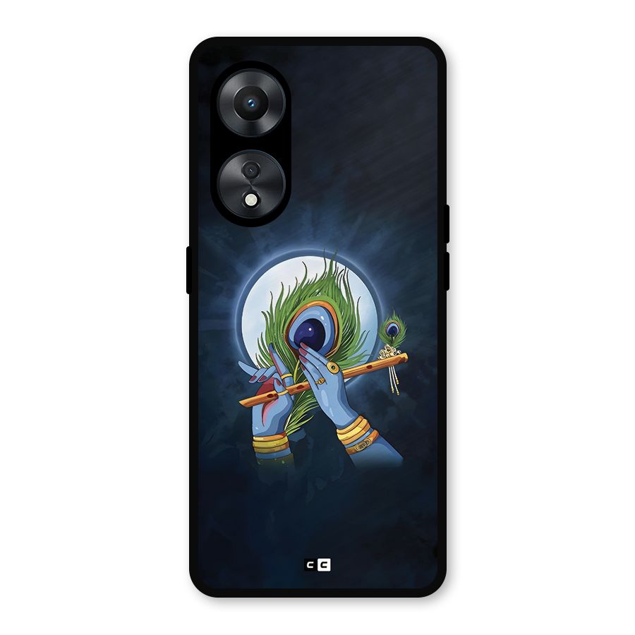 Lord Krishna Flute Metal Back Case for Oppo A78