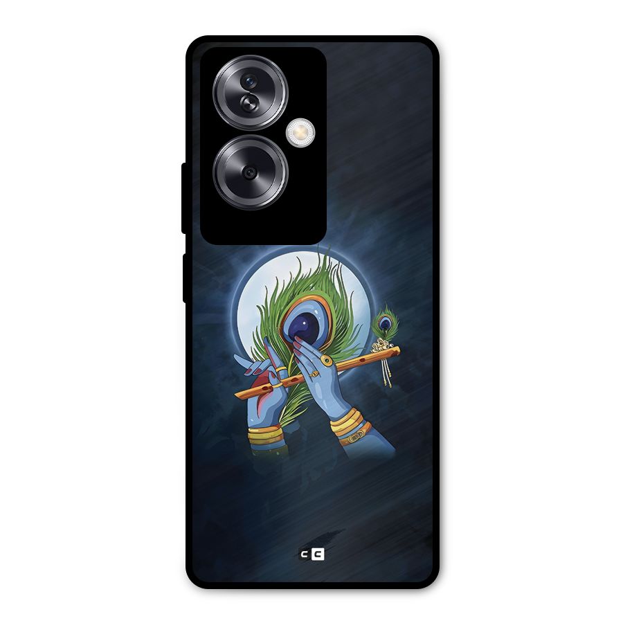 Lord Krishna Flute Metal Back Case for Oppo A79 5G