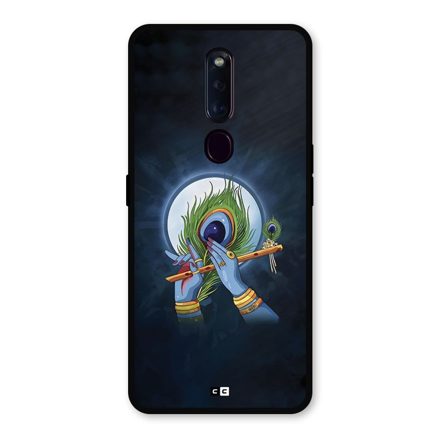 Lord Krishna Flute Metal Back Case for Oppo F11 Pro