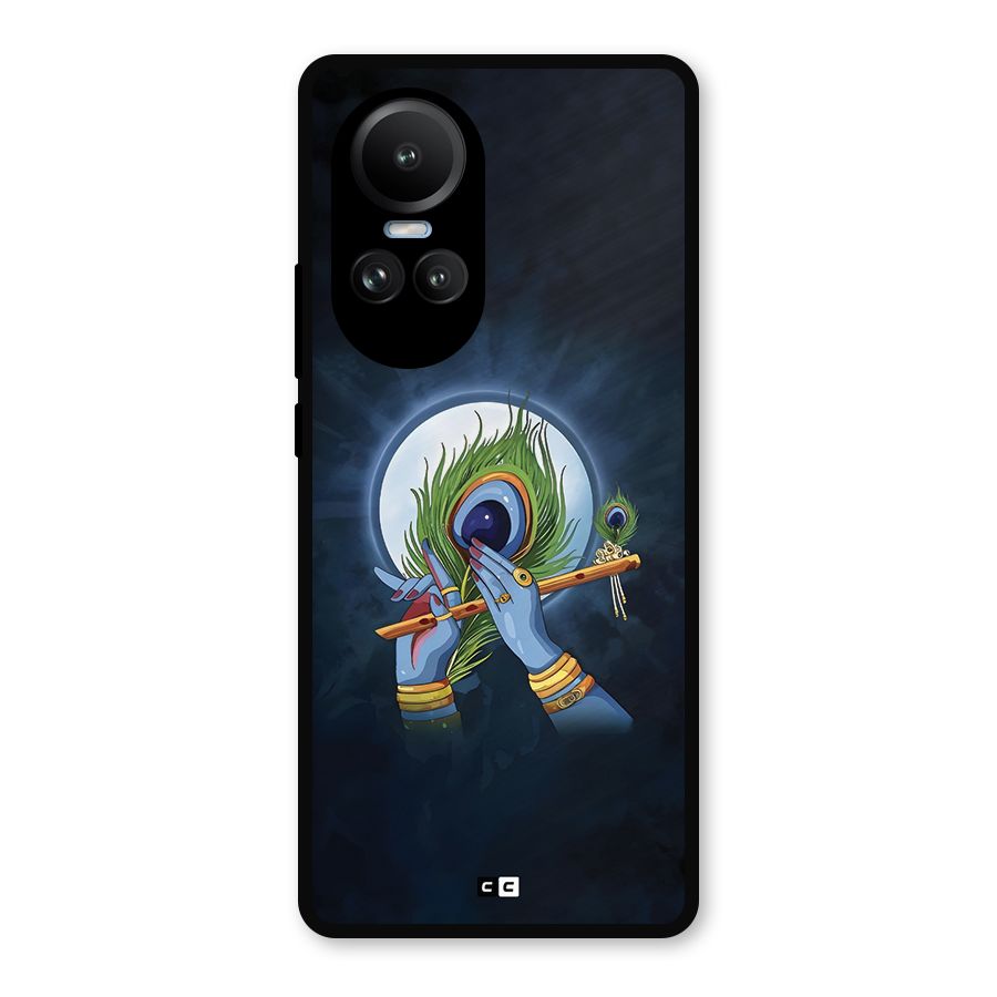 Lord Krishna Flute Metal Back Case for Oppo Reno10