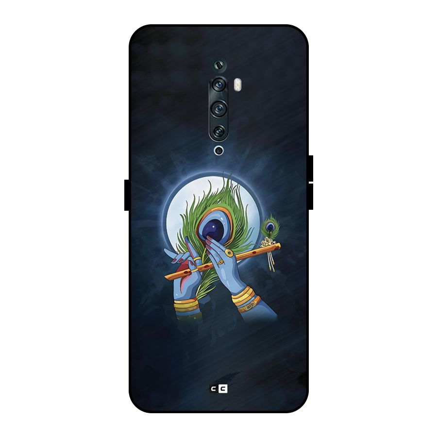 Lord Krishna Flute Metal Back Case for Oppo Reno2 F