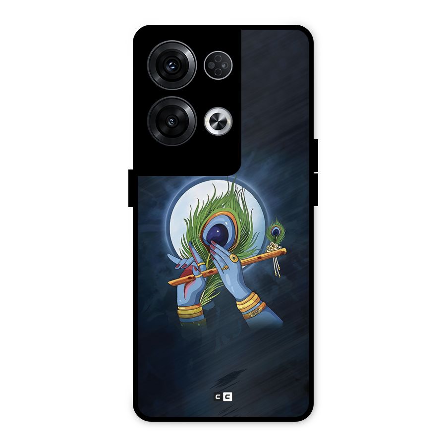 Lord Krishna Flute Metal Back Case for Oppo Reno8 Pro 5G