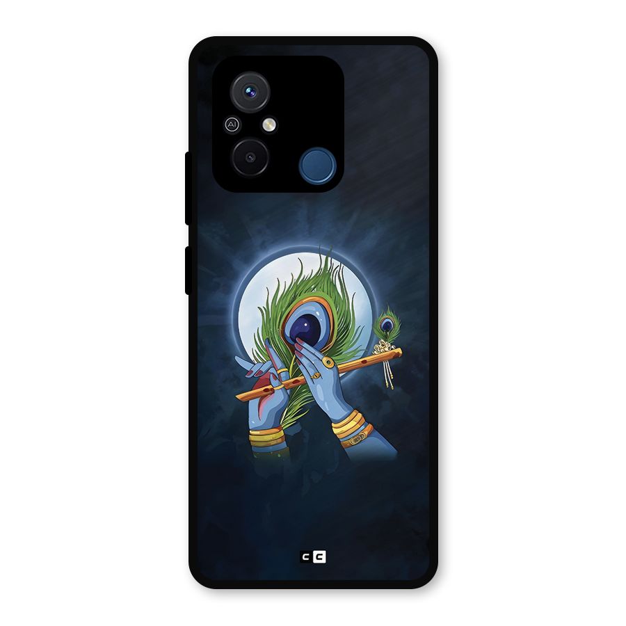 Lord Krishna Flute Metal Back Case for Poco C55