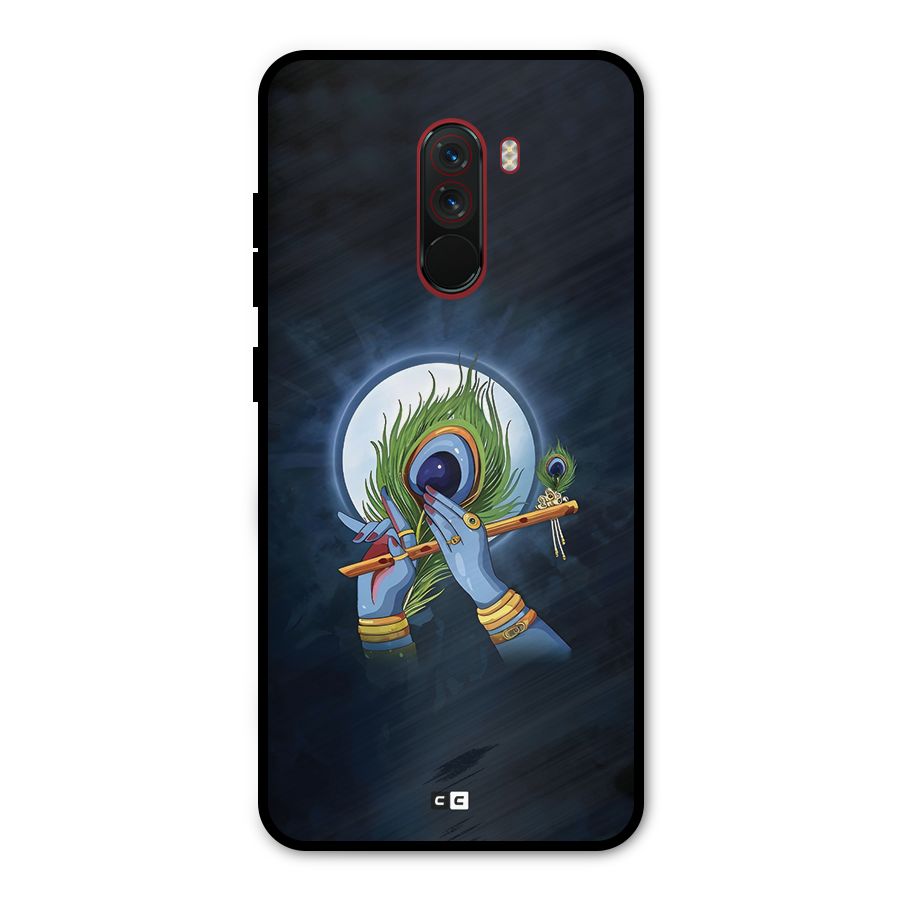 Lord Krishna Flute Metal Back Case for Poco F1
