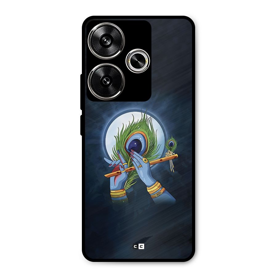 Lord Krishna Flute Metal Back Case for Poco F6