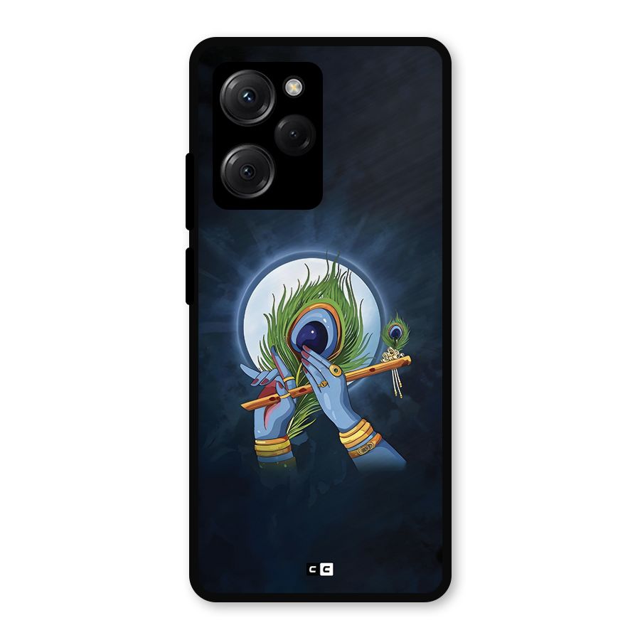 Lord Krishna Flute Metal Back Case for Poco X5 Pro