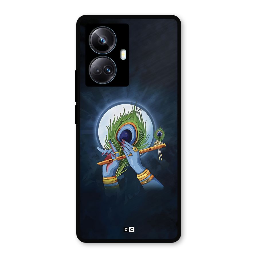 Lord Krishna Flute Metal Back Case for Realme 10 Pro Plus