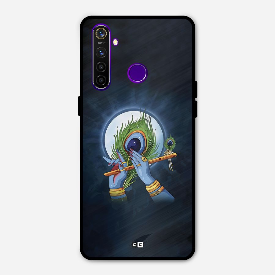 Lord Krishna Flute Metal Back Case for Realme 5 Pro