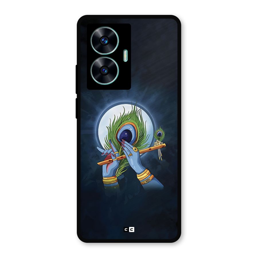 Lord Krishna Flute Metal Back Case for Realme Narzo N55